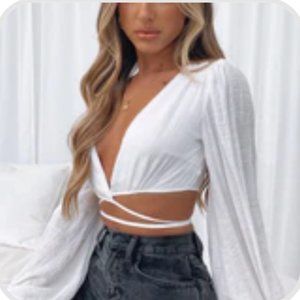 White Fox Boutique The Night Before Long Sleeve Crop